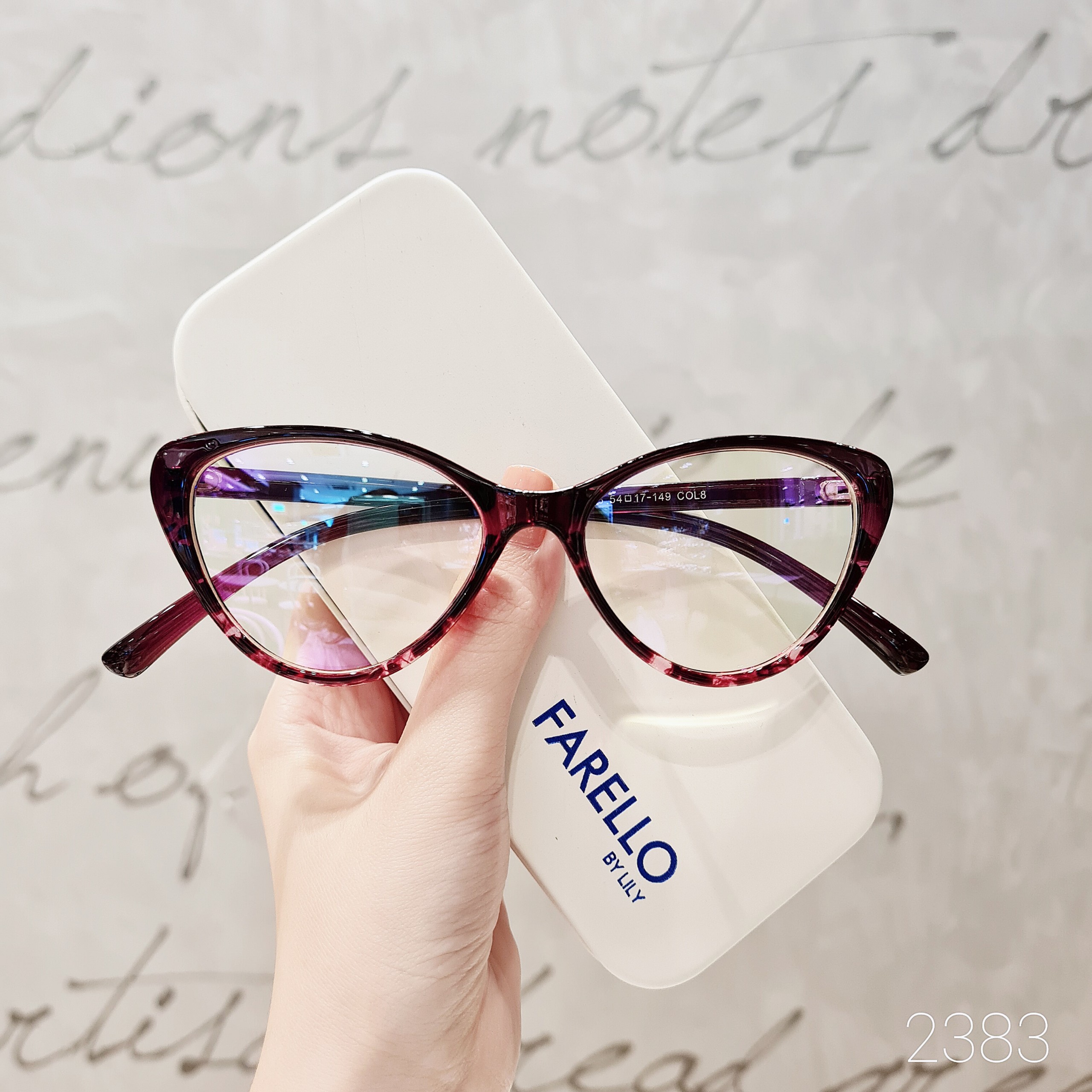 Gọng Kính Mắt Mèo Nhựa Siêu Dẻo Basic 2383