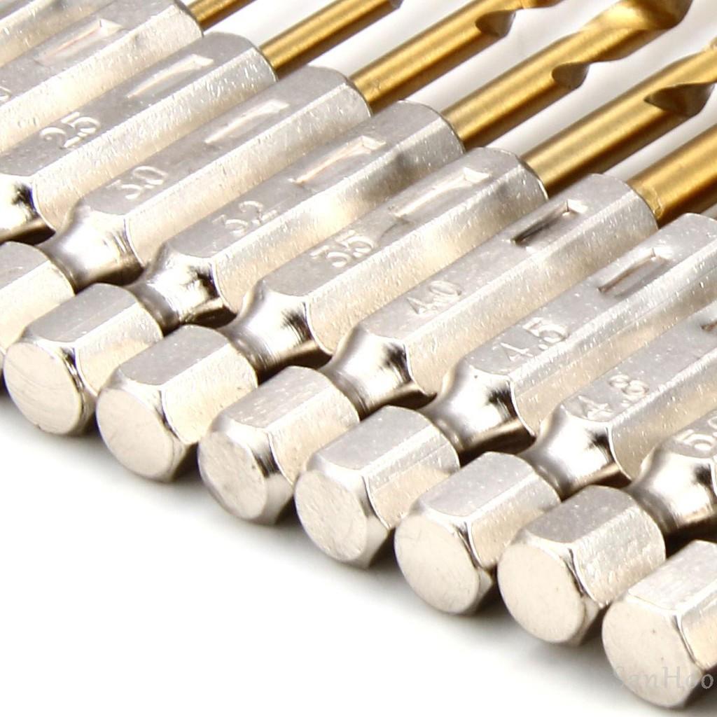 Bộ 13 mũi khoan HSS đuôi lục giác