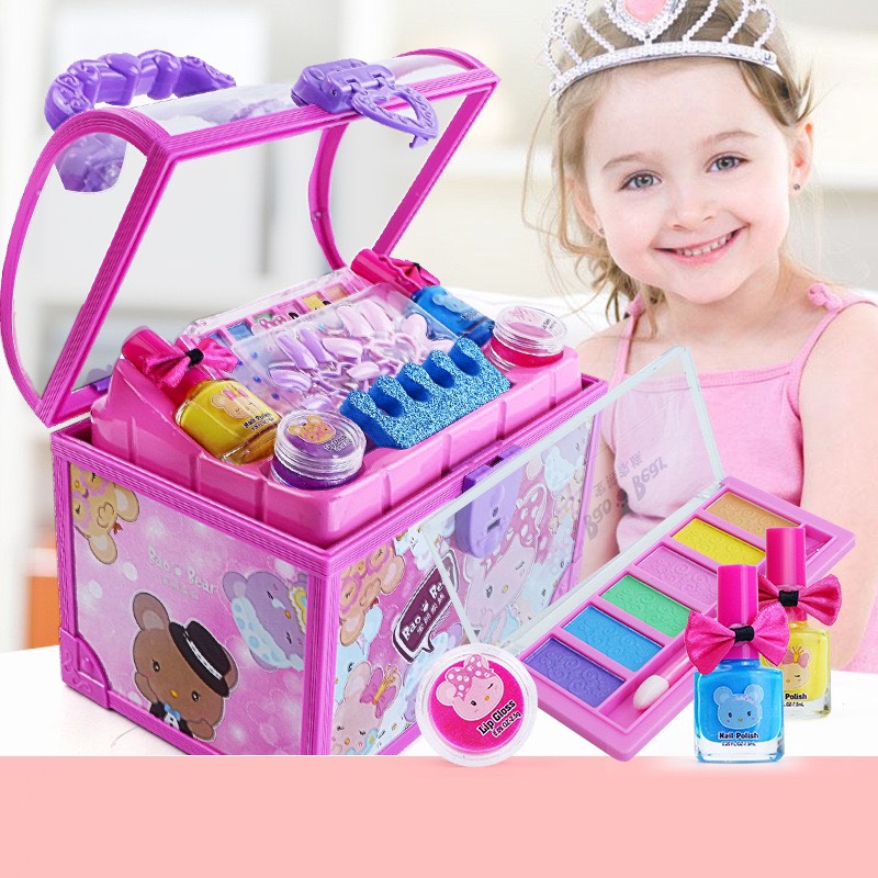 Vali trang điểm thật và sơn móng tay đồ chơi cho bé Mới