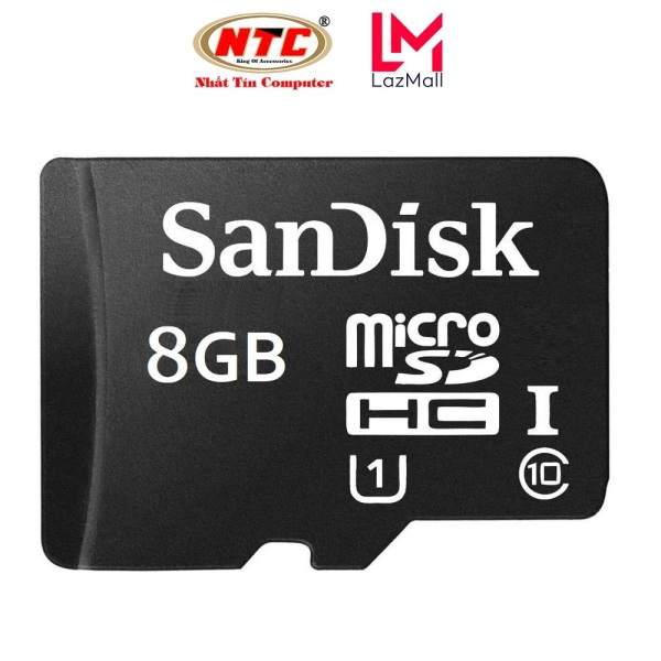 Thẻ nhớ MicroSDHC SanDisk 8GB Class 10 U1 80MB/s - Không Box (Đen) - Nhat Tin Certified Store