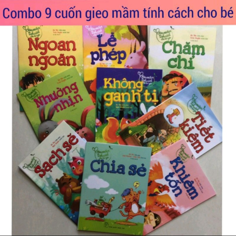 Gieo mầm tính cách cho bé - Com bo  9 cuốn gieo mầm tín cách cho bé - Sách ehon gieo mầm tín cách cho bé.