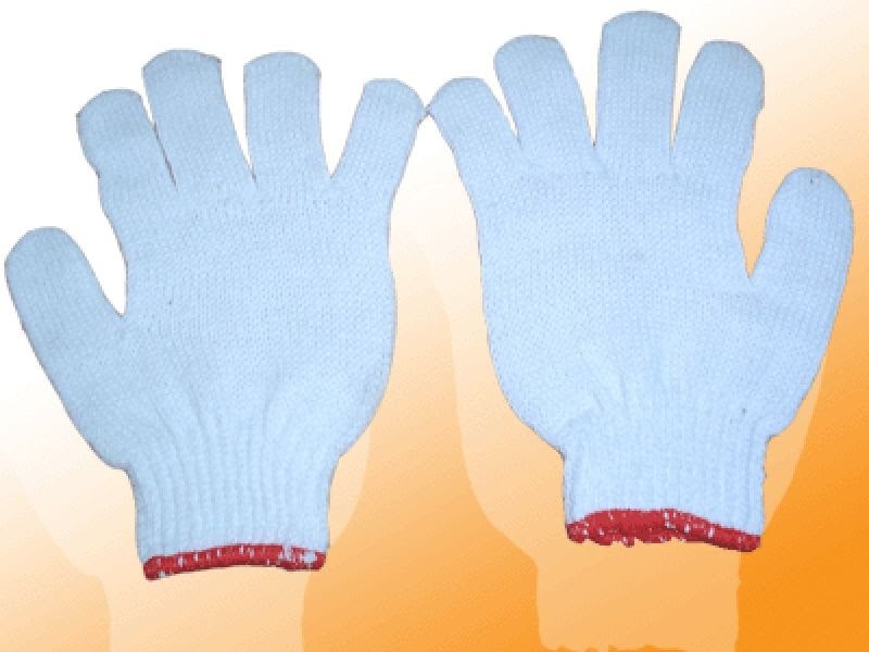 Bịch 10 đôi găng tay len trắng để lao động, thể dục, làm vườn...