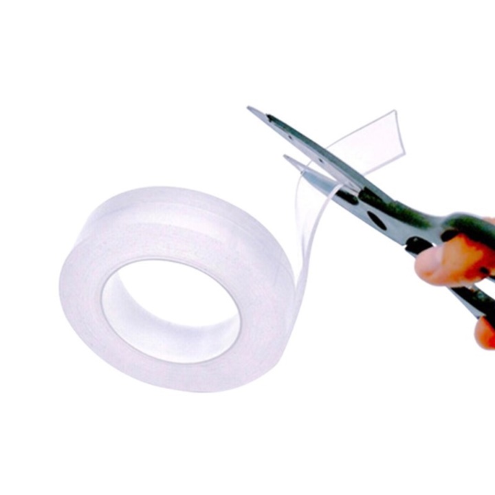 Cuộn Keo Dán Cố Định Đồ Vật Trong Suốt Dài 3m