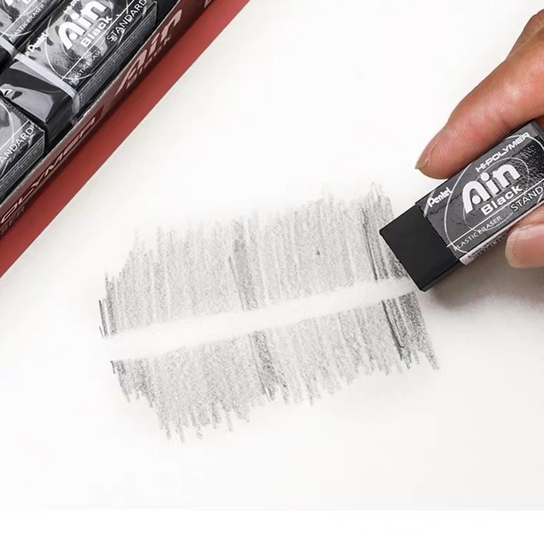 Tẩy Đen Gôm Đen Pentel AIN ZEATH Tẩy Sạch - Ít Bụi