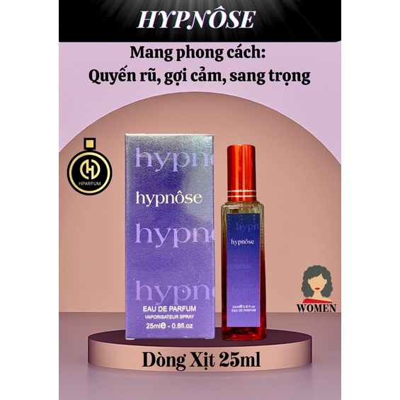 Nước hoa mini Pháp H.parfum HYPNOSE Nữ dạng xịt 25ml
