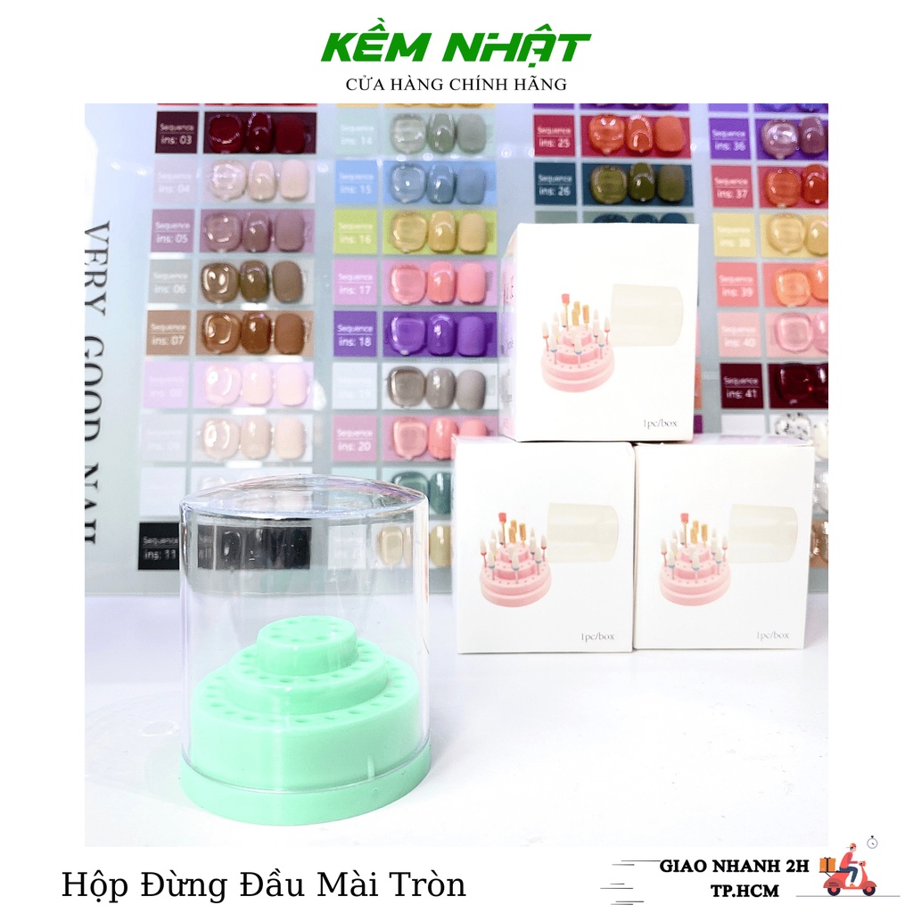 Hộp Đựng Đầu Mài Móng Tròn