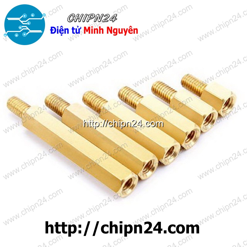 Cọc đồng m3 (đực-cái) ((trụ đồng, ốc kê bo mạch) - [chọn loại]