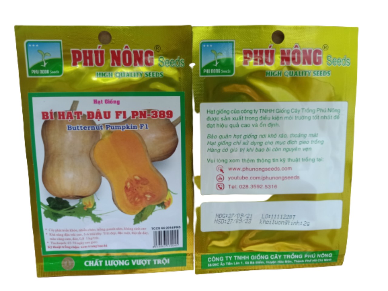HẠT GiỐNG BÍ HẠT ĐẬU PN-389 (trái vàng) 2g