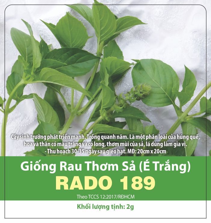 Hạt giống rau thơm sả Rado 189 gói 2gr