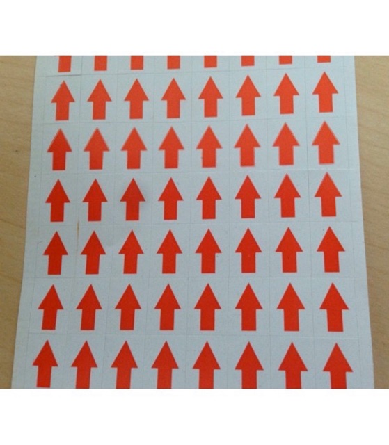 Decal mũi tên vuông - xấp 10 tờ