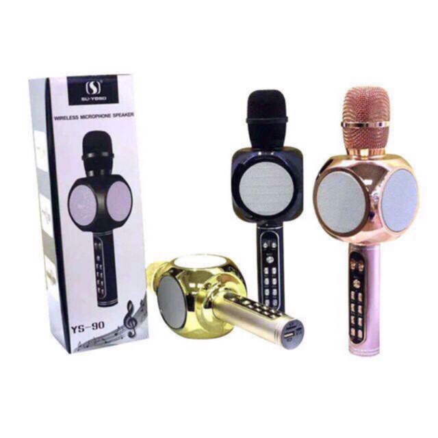 Mic karaoke YS90 kiêm loa trợ giảng- Micro Bluetooth đa năng YS90
