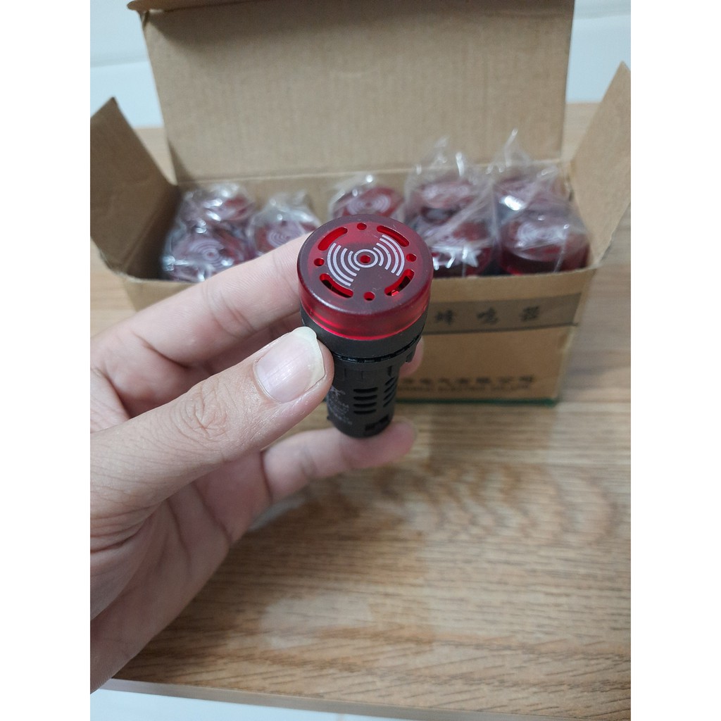 Còi báo động có đèn Led phi 22, nguồn 24VDC, 220VAC