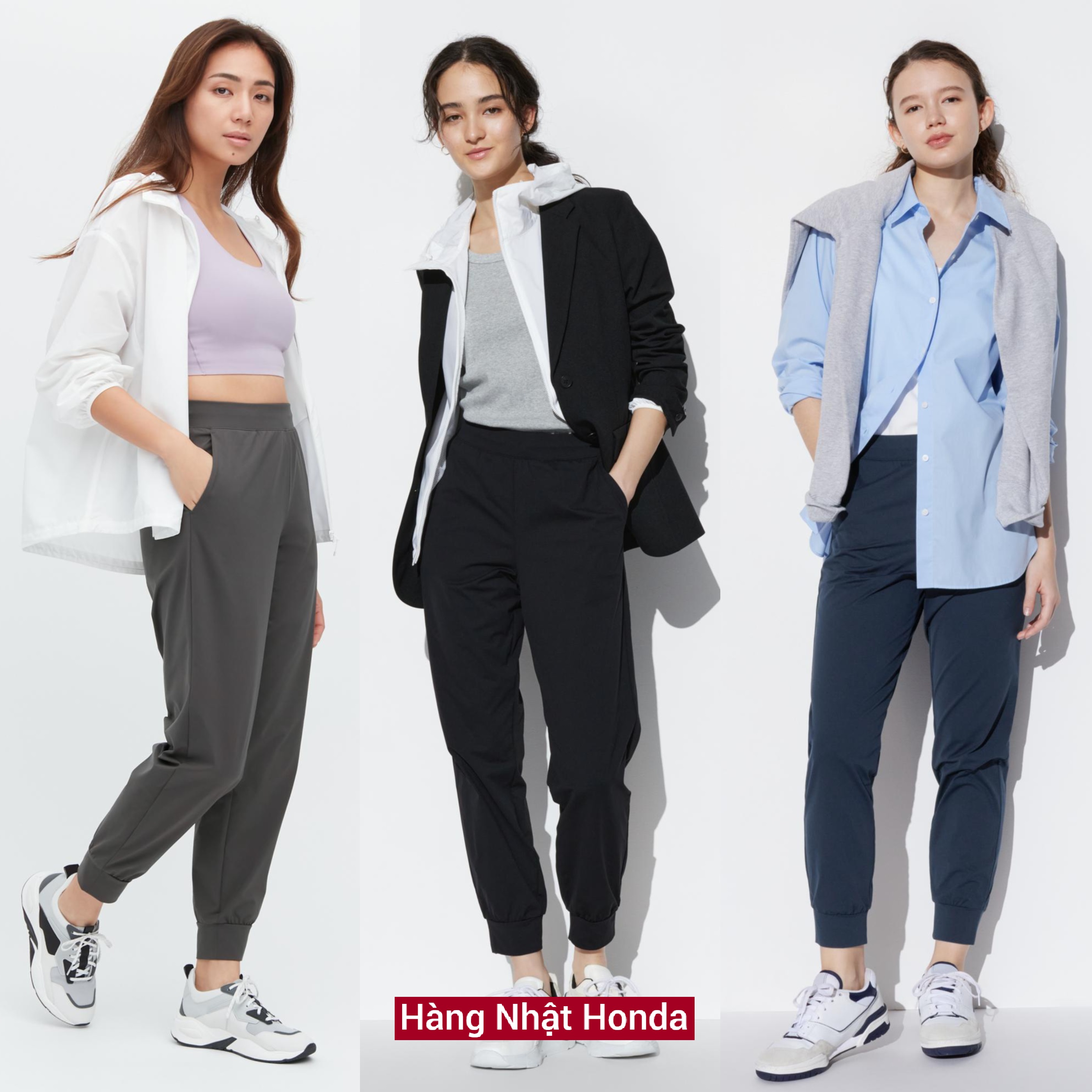 [Auth Uniqlo] Quần Thể Thao Jogger Co Dãn Bo Gấu Nữ - Tag Nhật