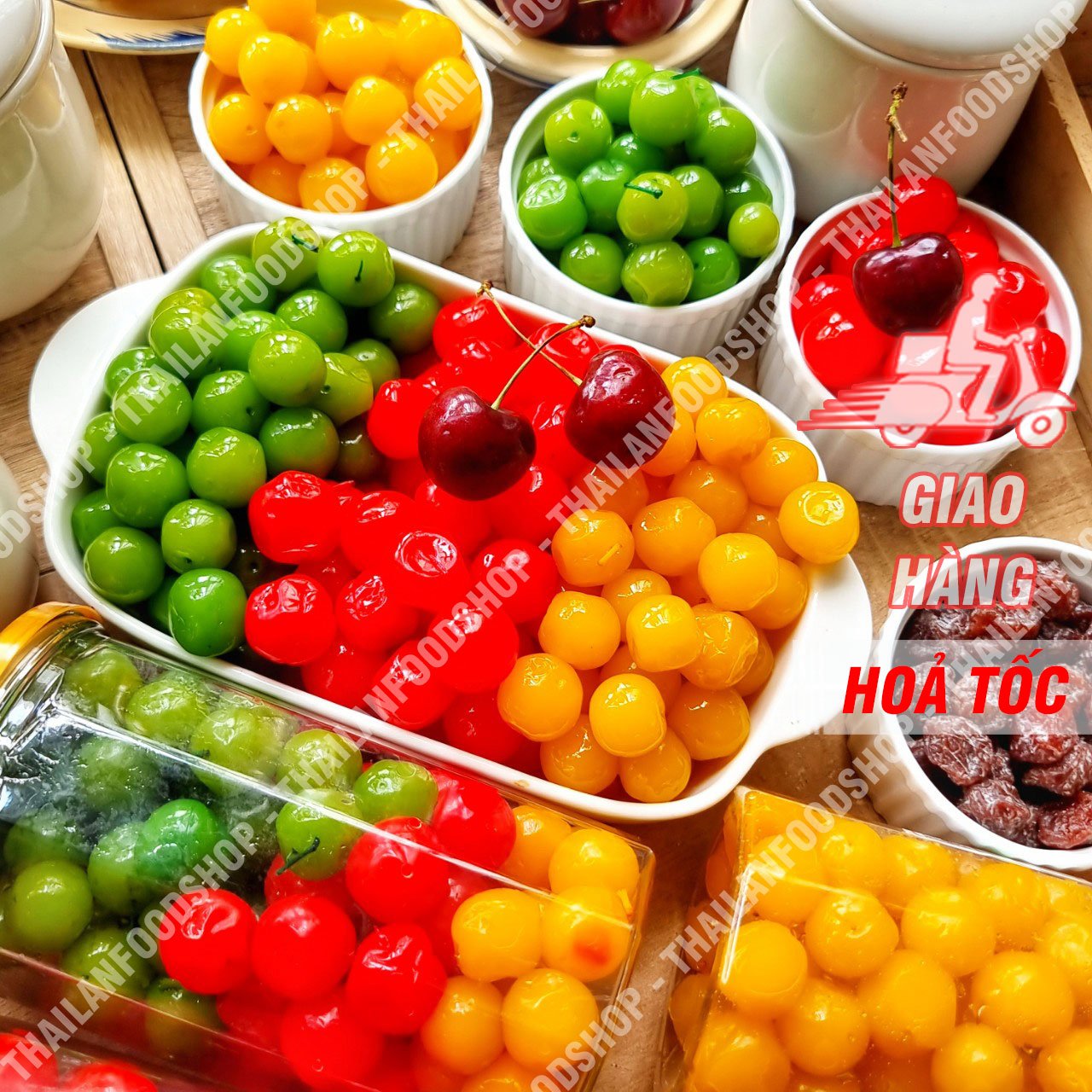Mứt cherry anh đào giòn - lon 500gr