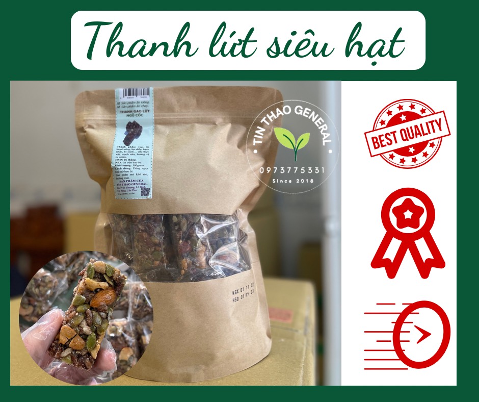 500Gram THANH GẠO LỨT NGŨ CỐC - ĂN CHAY ĐƯỢC