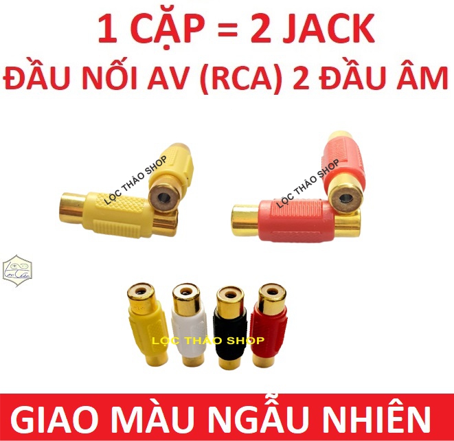 [HCM]Combo 2 Đầu nối cáp loa AV/Audio (bông sen) 2 đầu âm