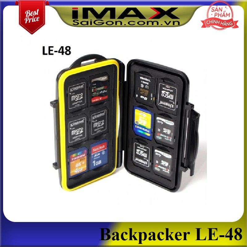 Hộp đựng thẻ nhớ backpacker le-48 đựng 12sd, 12 micro