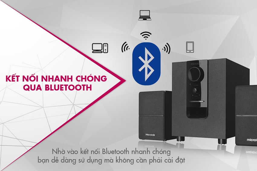 Loa Vi Tính Bluetooth Microlab M-106BT 2.1 (10W) - Hàng Chính Hãng