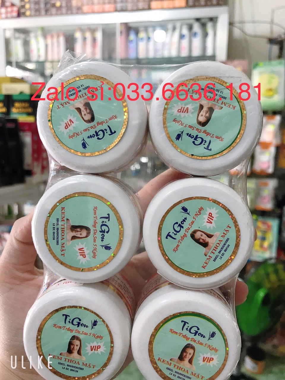 chuẩn Cty 100% kem dưỡng trắng da,chống lão hóa da mặt TIGON VIP 18G