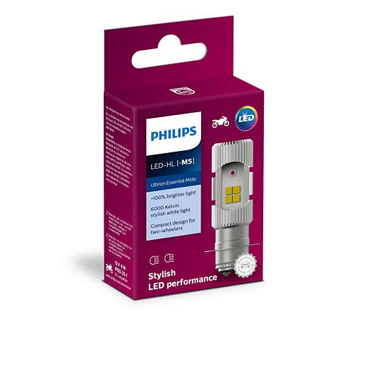 [HCM]( M5 ) Led Philips - Bóng đèn pha xe môtô ( M5) Ultinon Essential Moto LED