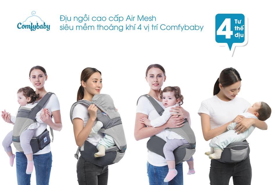 Địu 4 tư thế ComfyBaby CF818