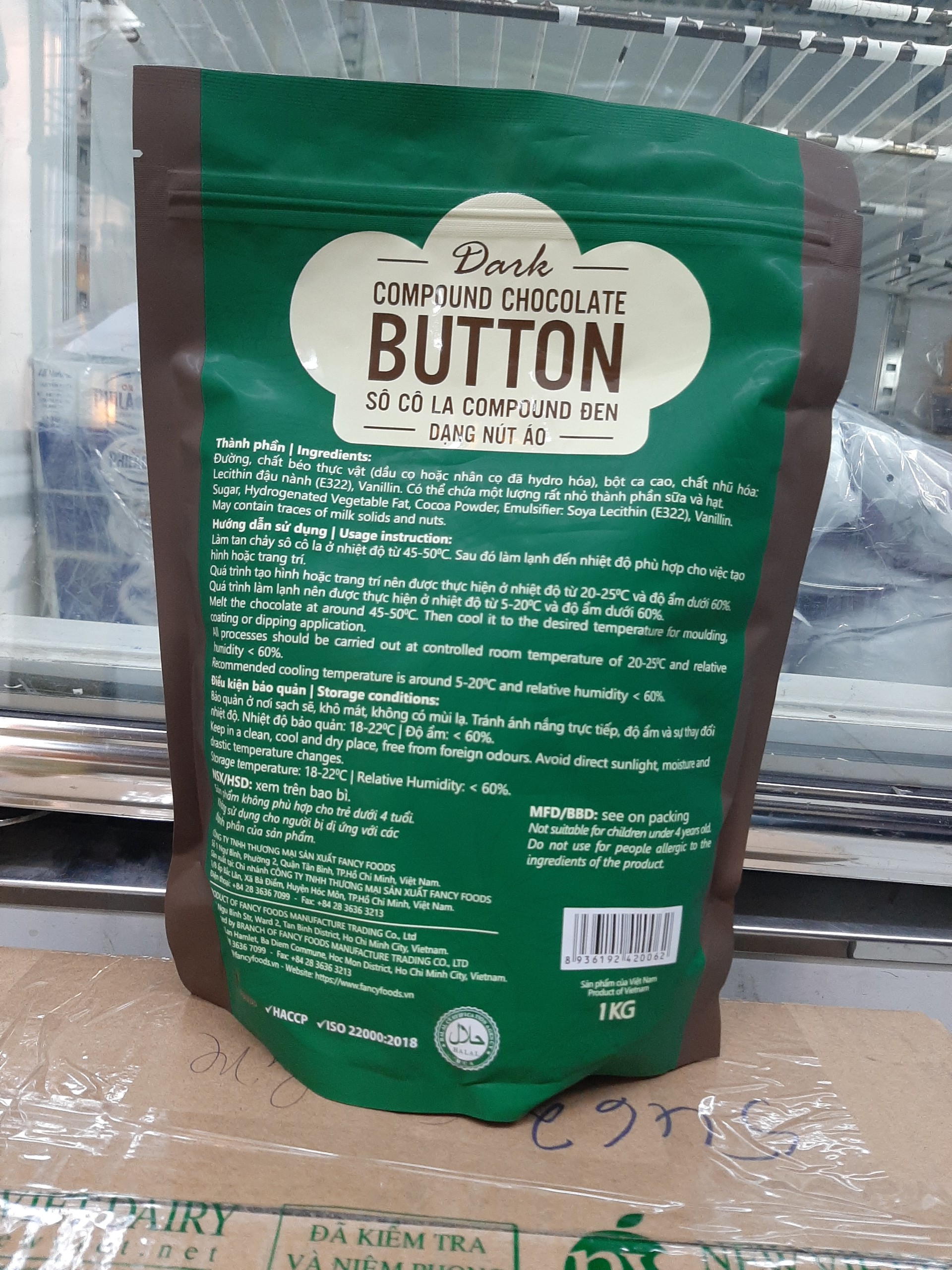 Sô Cô La Compound Đen Dạng Nút Áo Cacao Talk 1kg