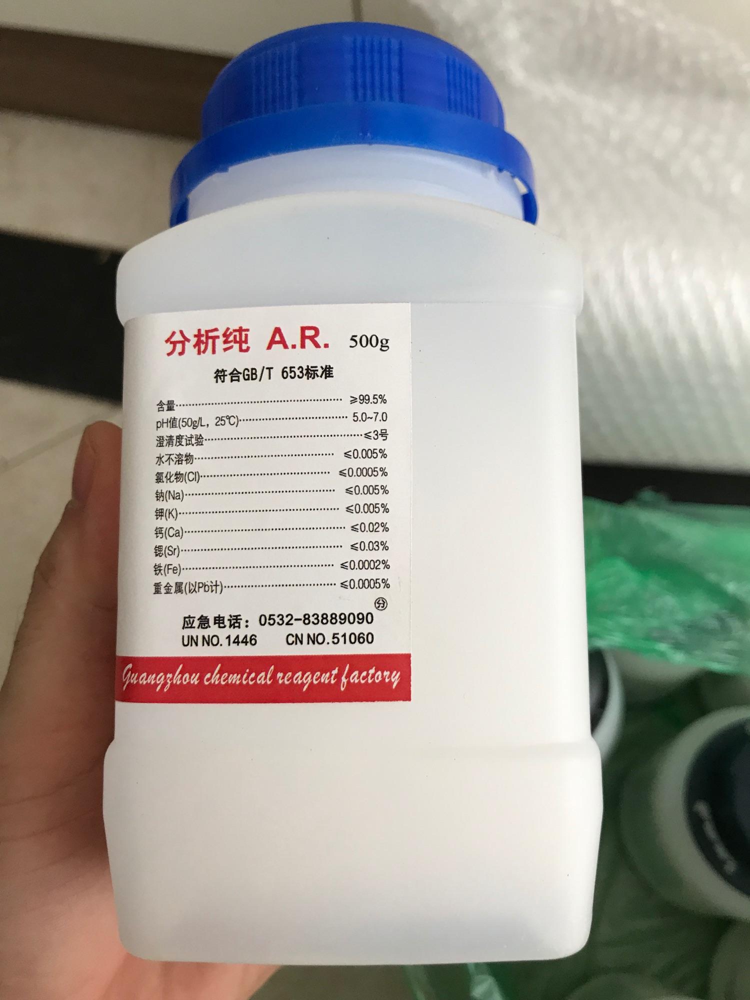 Muối Bari nitrat Ba(NO3)2 lọ 500g Barium nitrate Xilong