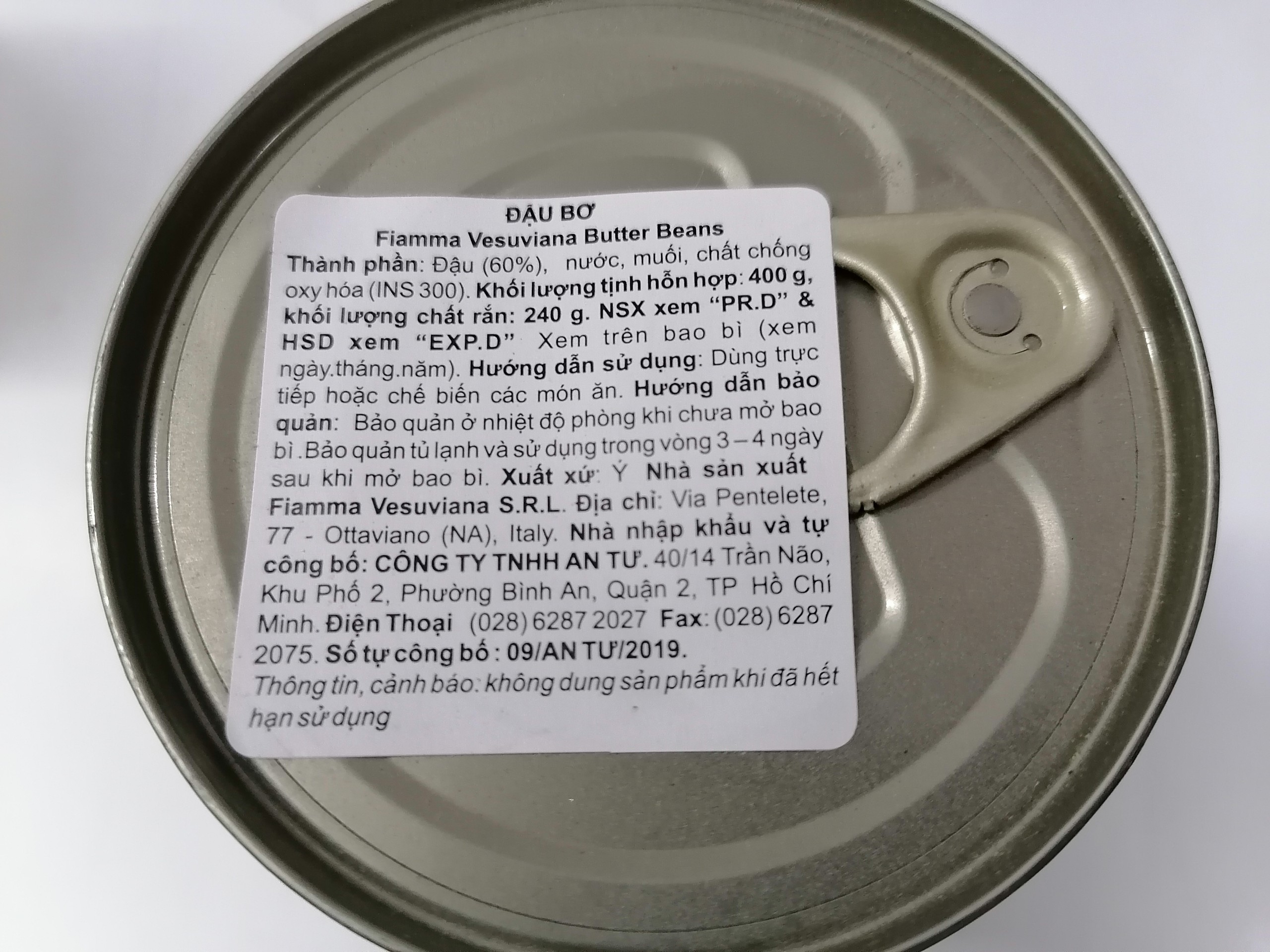 [400g] ĐẬU BƠ [Italia] FIAMMA Butter Beans (halal) (atu-hk)