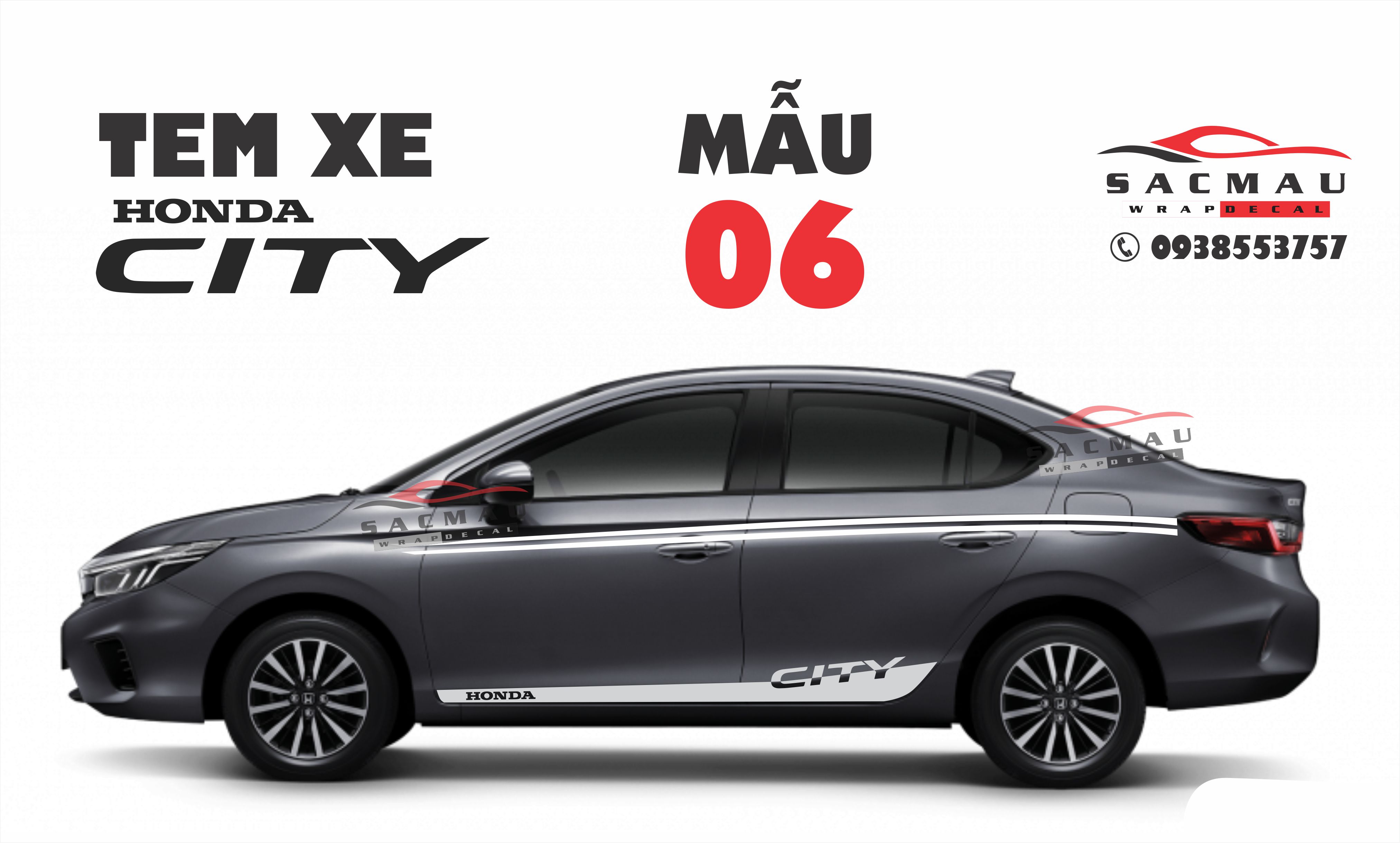 Tem dán xe  Honda City ms002