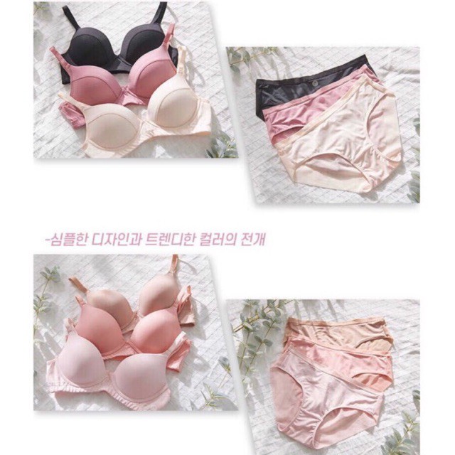 Set áo ngực/ bra bộ không gọng xuất Hàn xịn