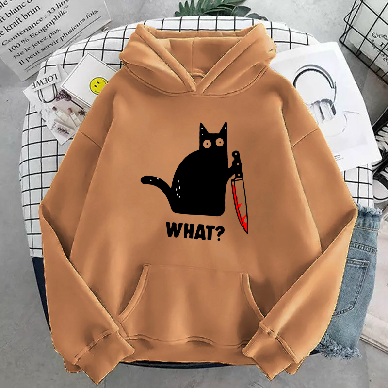[Hoàn Tiền 15%] ÁO HOODIE IN KNIFE CAT (NHIỀU MÀU)