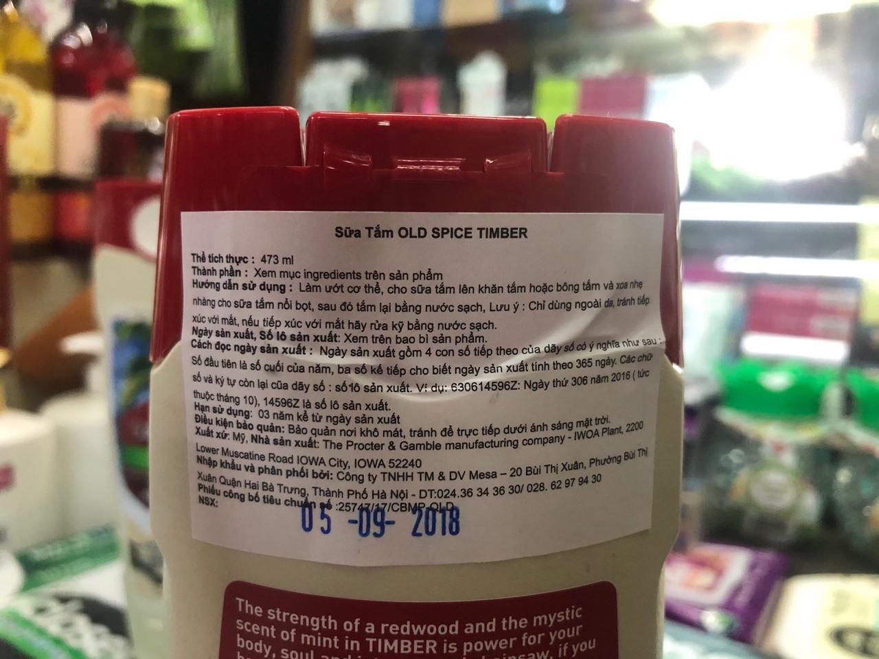 [HCM]SỮA TẮM OLD SPICE 473ml (FIJI - TIMBER - WOLFTHORN)