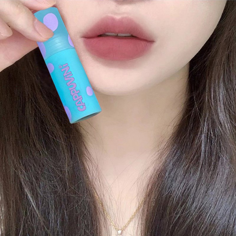 Son kem CAPPUVINI mịn lì bền màu Small Egg Soft Mist Lip Mud CAPU68