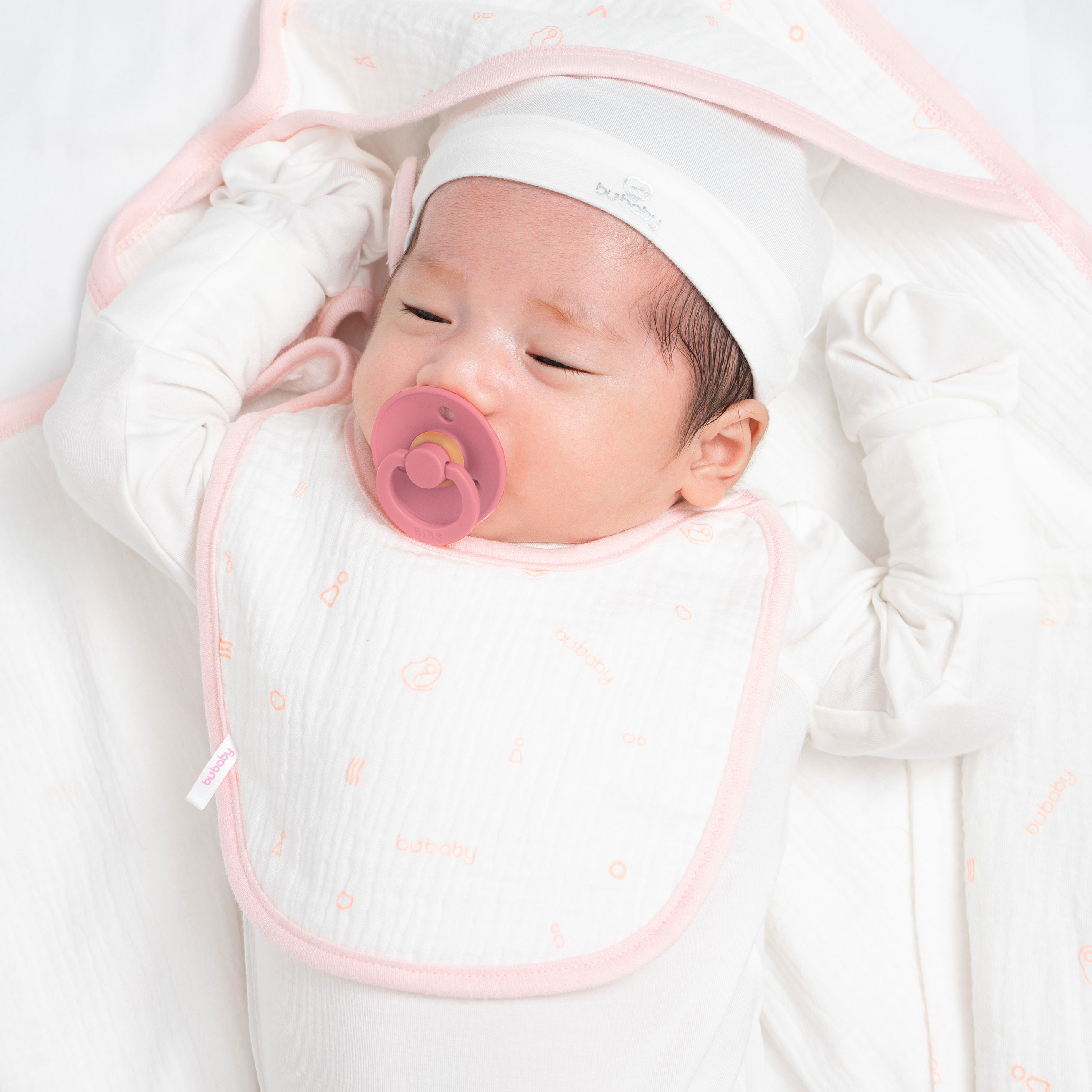 Yếm cài lệch - Muslin BU Baby