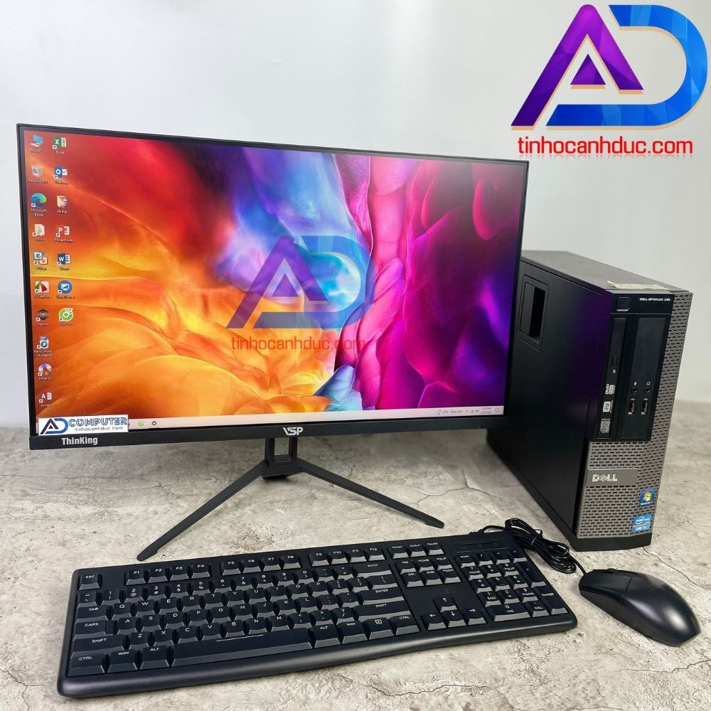 Máy tính để bàn DELL Core i7 Ram 8GB ổ cứng SSD 120GB màn hình LED 24 BH 12 tháng chuyên dụng Văn phòng