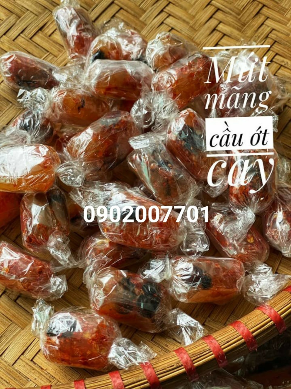 500g kẹo mứt mãng cầu ớt cay thơm ngon - đặc sản bến tre-đồ ăn vặt-bánh kẹo tết-tết 2022