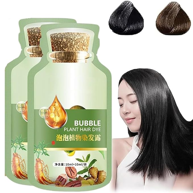Dầu gội là đen thảo dược phủ bạc 100% 30ml/gói - hộp 10 gói