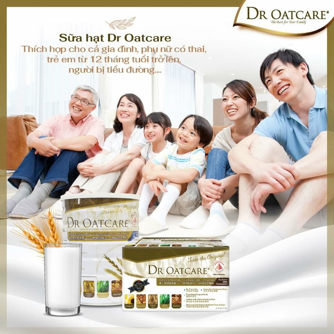 Sữa hạt DR OATCARE 1 hộp thiếc 850gr
