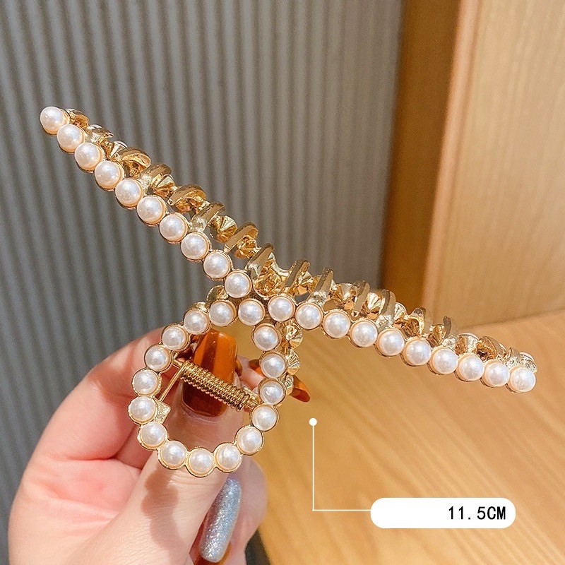 Kẹp Càng Cua Đính Đá Phong Cách Hàn Quốc ( Size Lớn 11,5Cm )