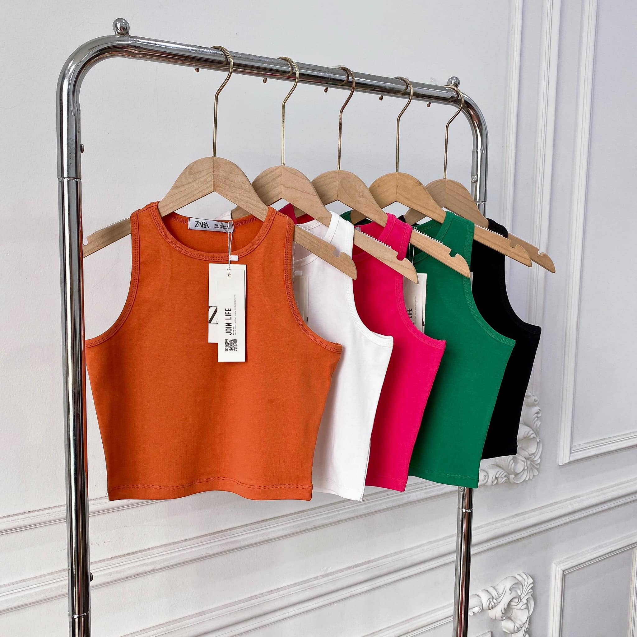 Áo ba lỗ nữ sát nách chất cotton borip
