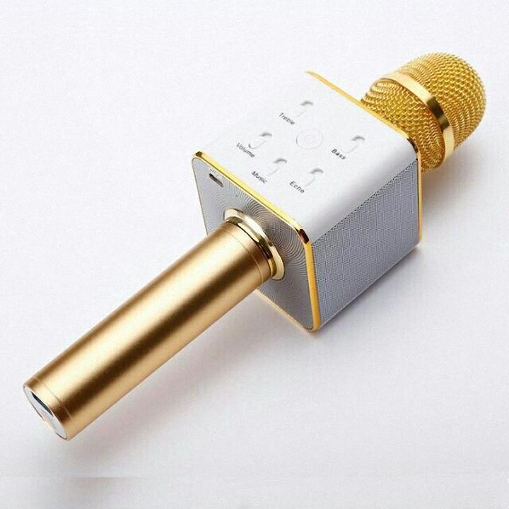 Micro hát karaoke cầm tay kiêm loa ngoài bluetooth q7 âm mượt |dũng| |yenluong|