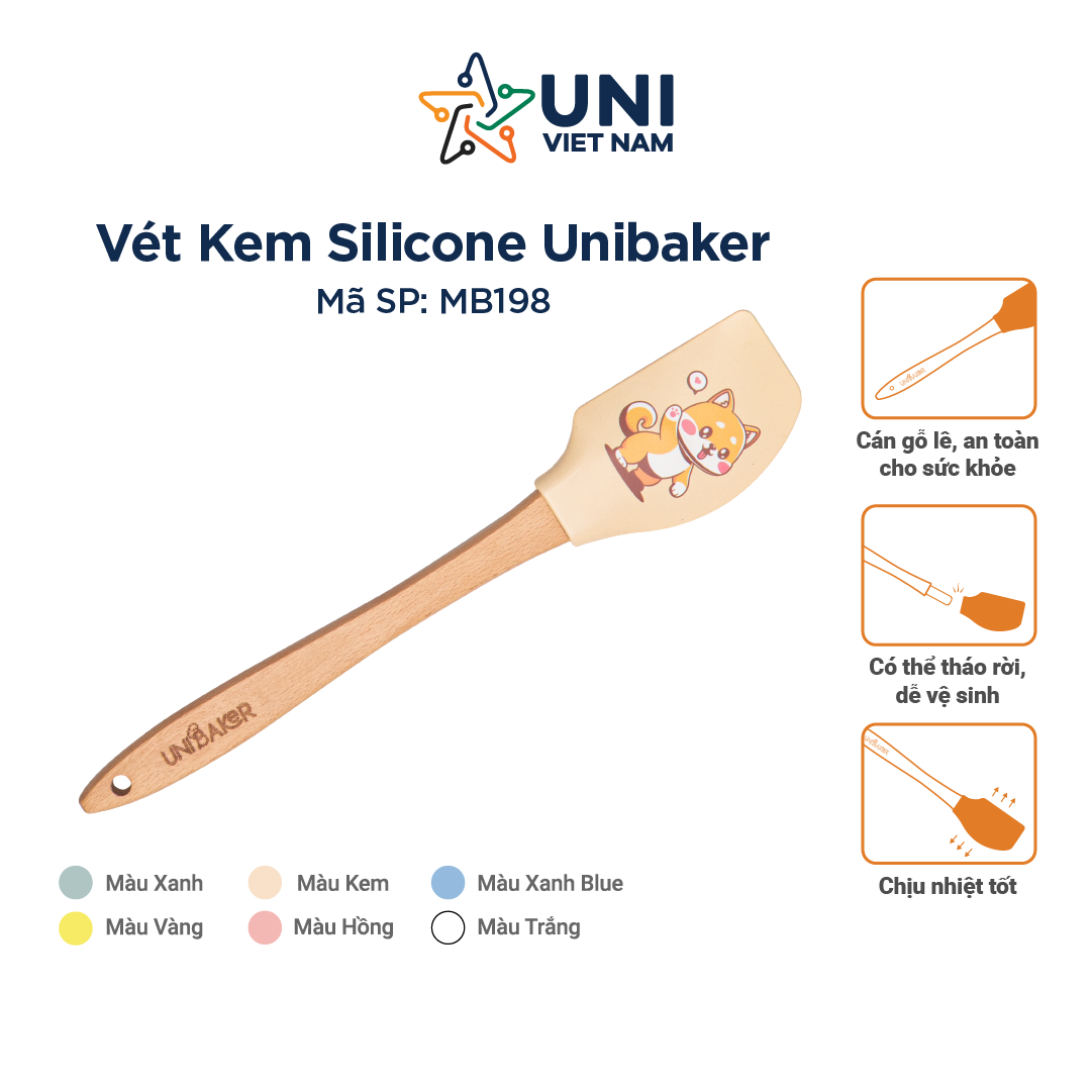 Vét kem Silicon Unibaker MB198