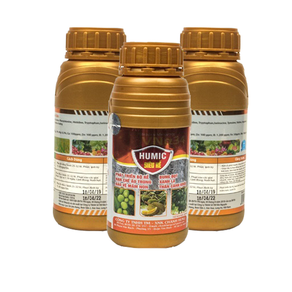[HCM]Phân Bón Lá Humic Siêu Rễ  ra rễ cực mạnh (Chai 500ml đậm đặc)