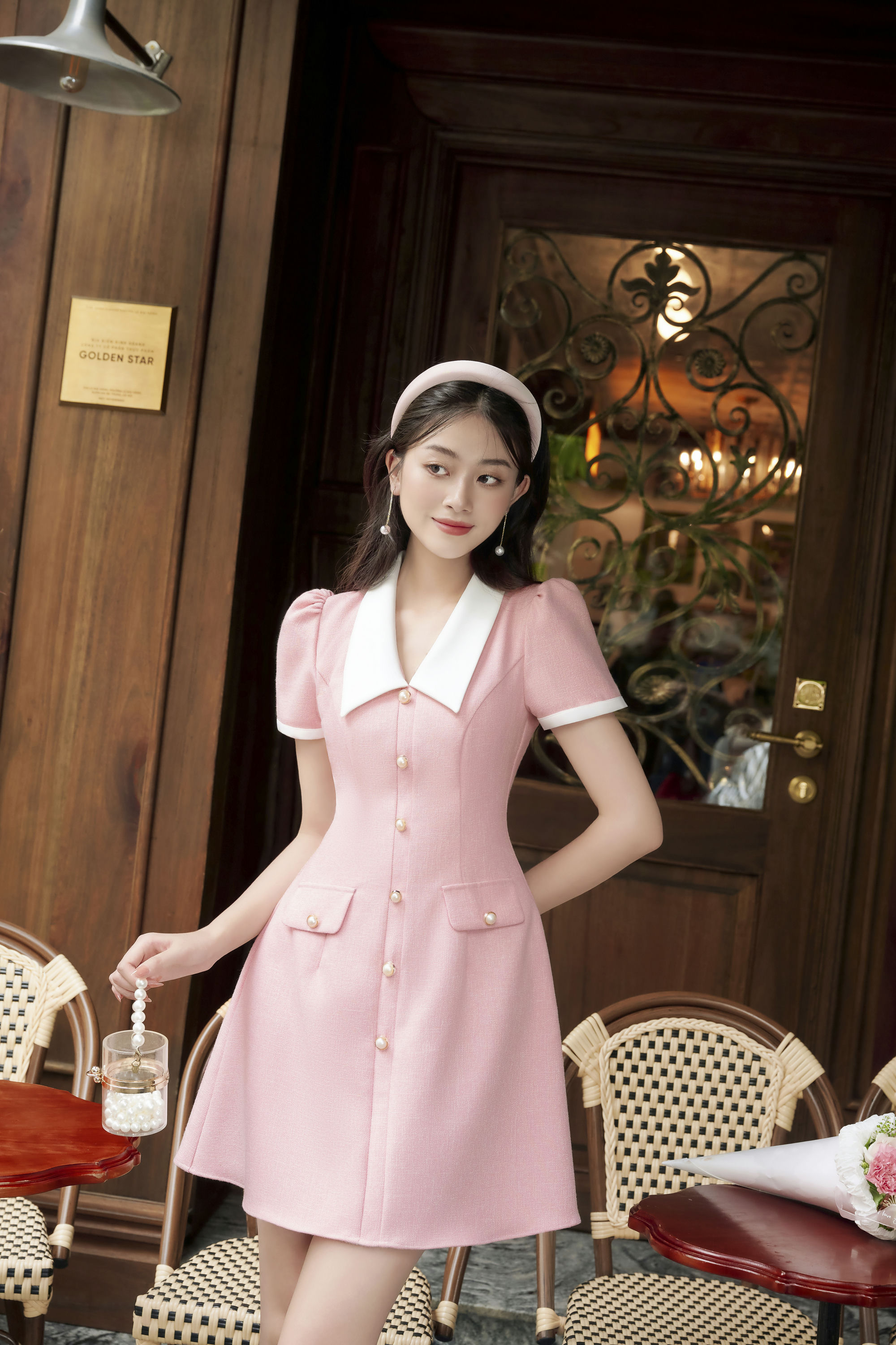 Váy phối cổ 1VA01679HO Lep'