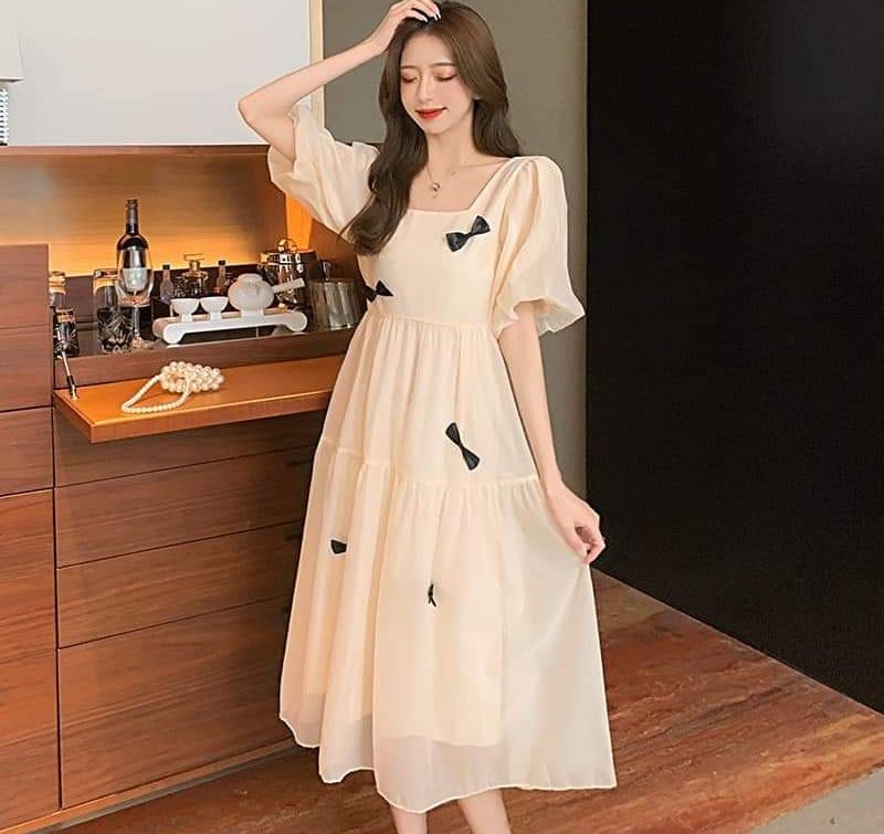 Váy bầu xinh - Váy bầu thời trang thiết kế chất Lụa Hoa mềm,mát freesize từ 45 đến 70kg