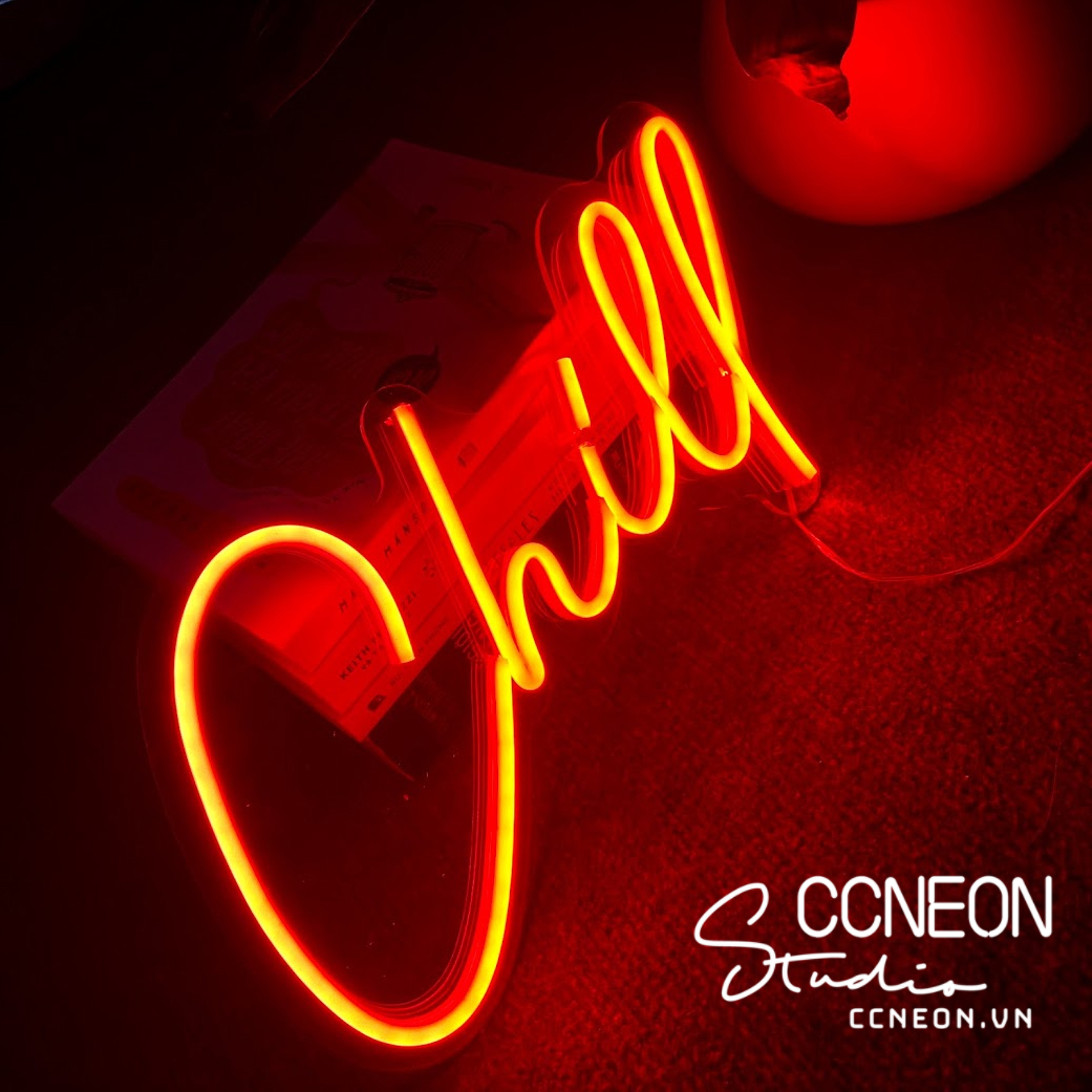 Đèn Trang Trí Phòng Led Neon Sign Chữ Chill [Mẫu 2]