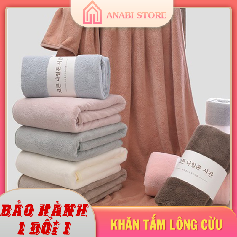 Khăn Tắm Lông Cừu Hàn Quốc Kích Thước 140*70cm Siêu Thấm Nước MINAHO - Khăn Tắm Lông Cừu Siêu Thấm Hút Siêu Mềm Mại 140*70cm