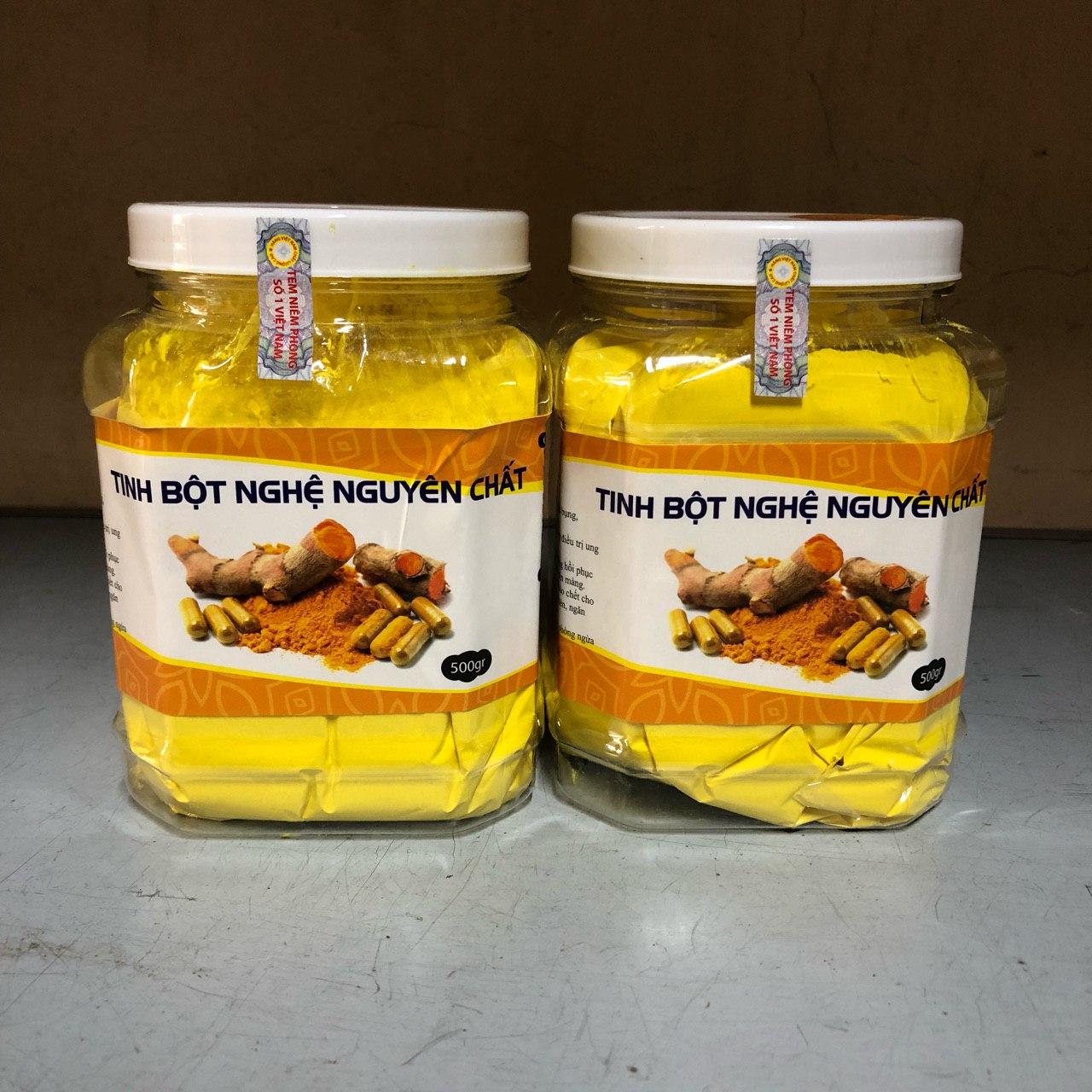 tinh bột nghệ vàng nguyên chất hũ 500gr