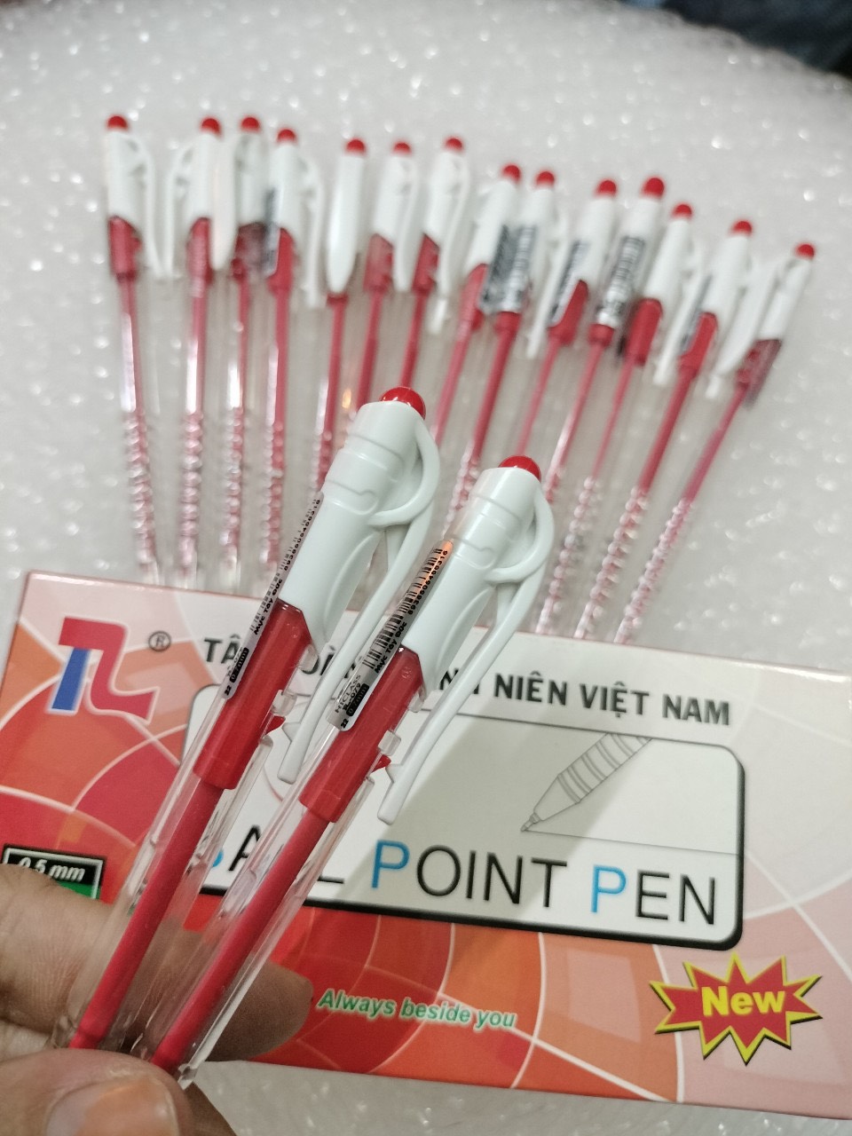 Combo 5 cây bút bi ĐỎ  đầu bi 0.5mm