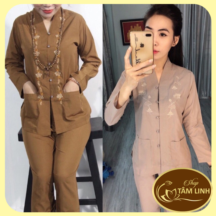 Đồ Lam Đi Chùa_Mẫu Bà Lai 2 Túi